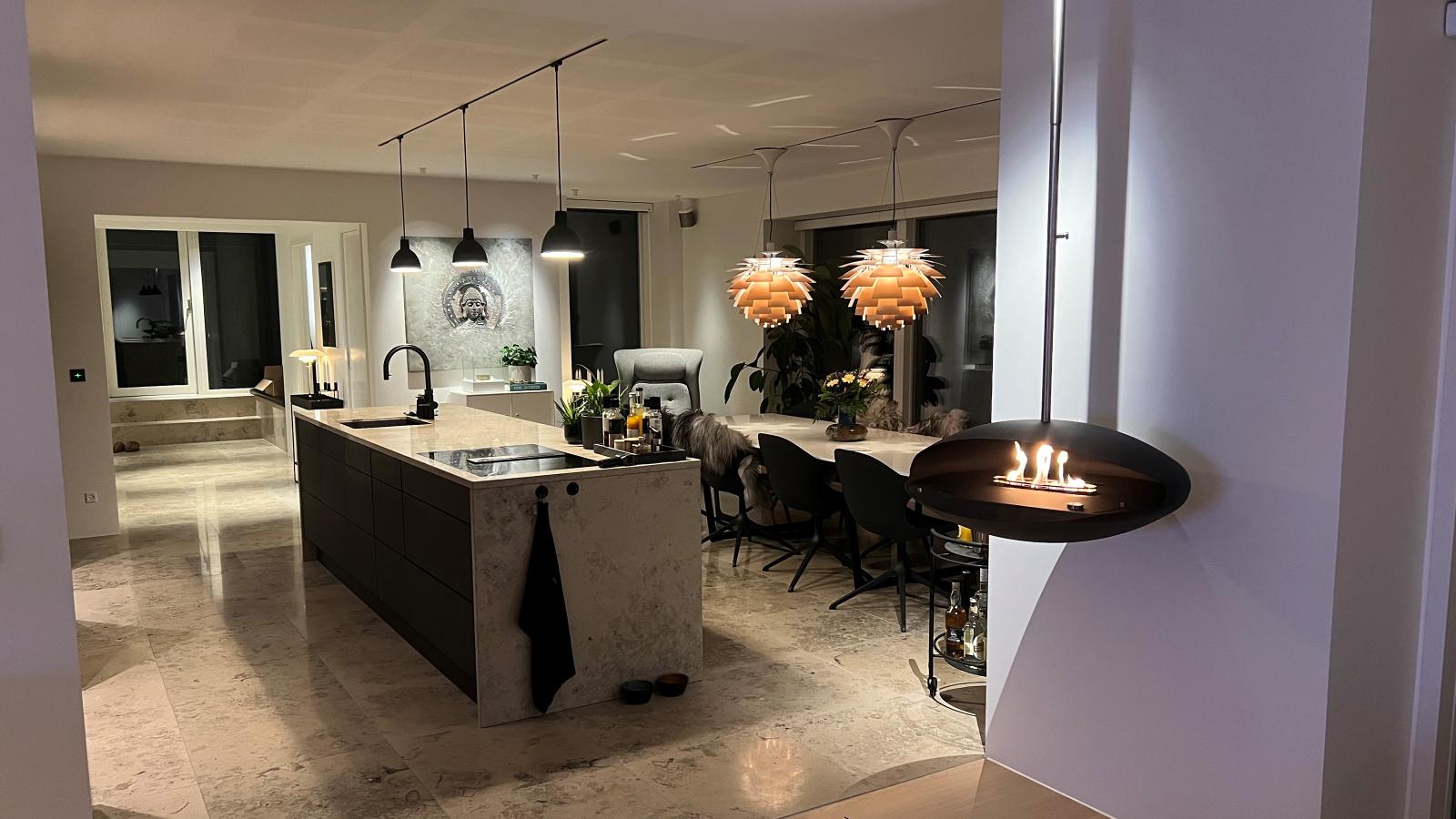 ESPOO CEILING BIOETHANOL FIREPLACE