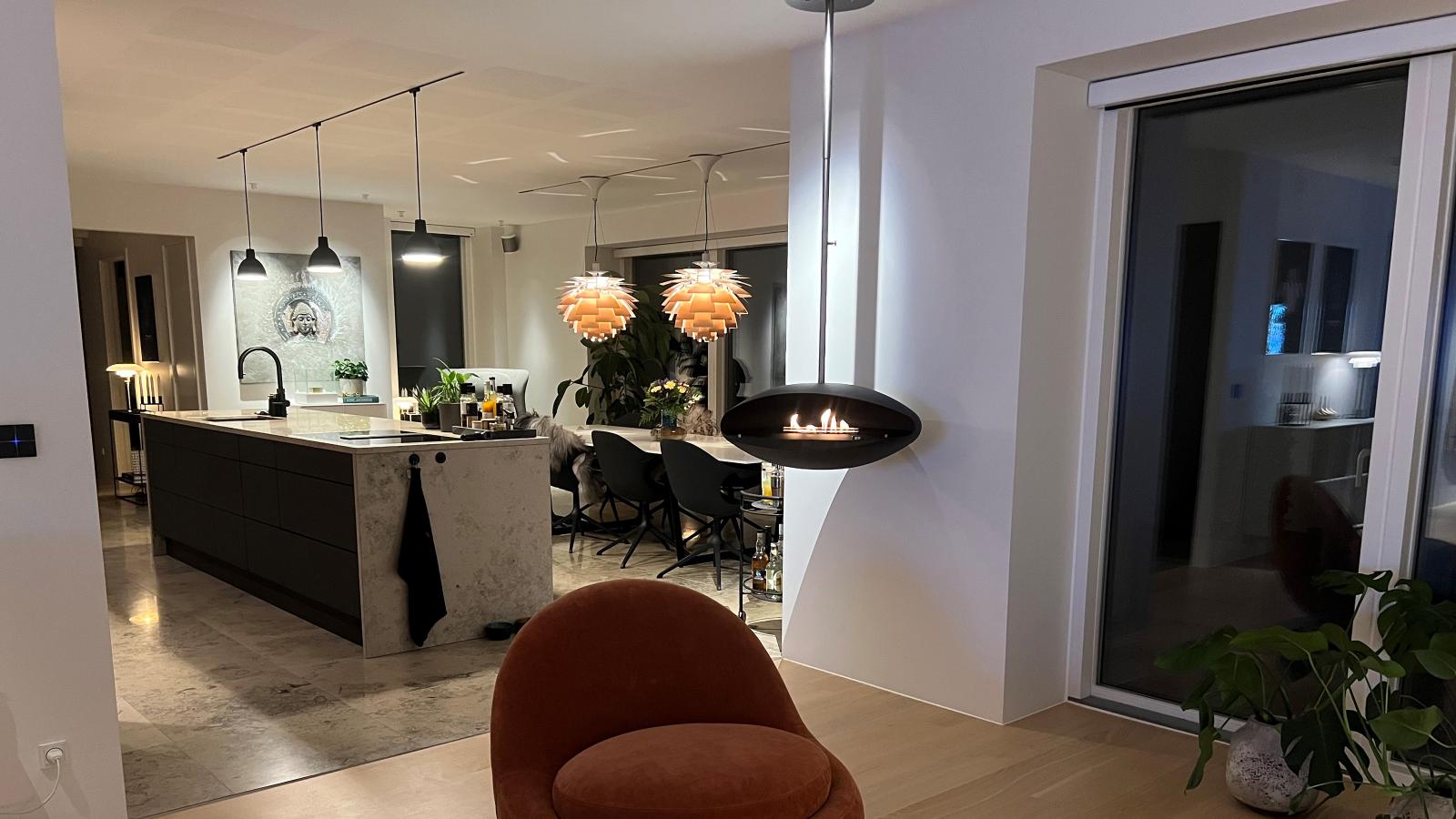 ESPOO CEILING BIOETHANOL FIREPLACE