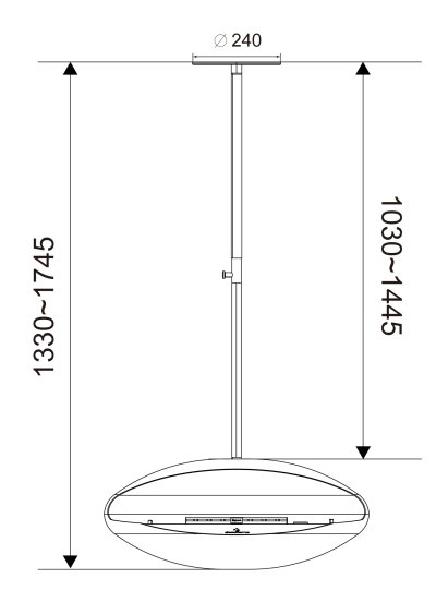 ESPOO CEILING BIOETHANOL FIREPLACE